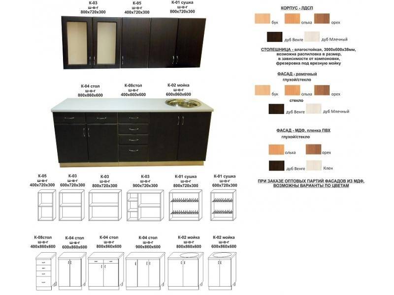 кухонный гарнитур прямой в Братске