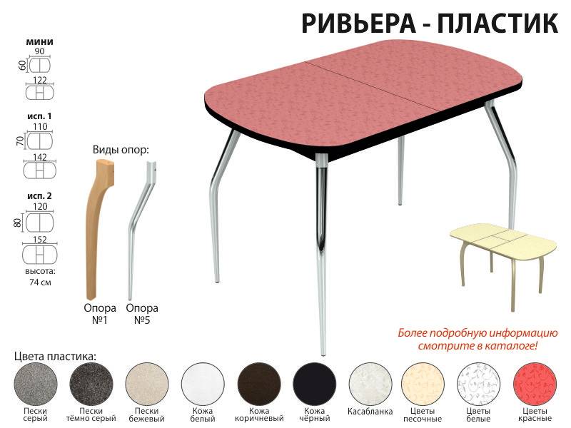 стол обеденный ривьера пластик в Братске