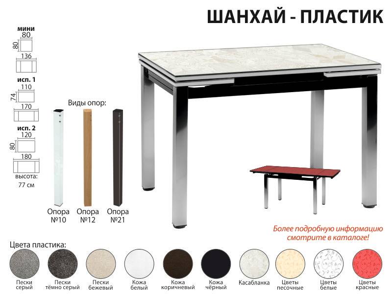 стол обеденный шанхай пластик в Братске