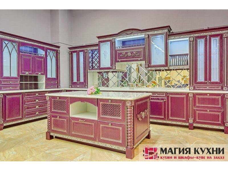 красная стильная кухня luxury в Братске