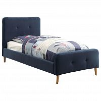 кровать button tufted flannelette navy 140х200 в Братске