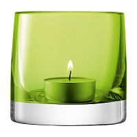 подсвечник стеклянный зеленый лайм для чайной свечи light colour, 8,5 см в Братске