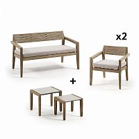комплект мебели pack 616 climby 2 стола + 2 кресла + скамейка от la forma (ex julia grup) в Братске