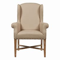 кресло мягкое с ушами french wing chair бежевое в Братске