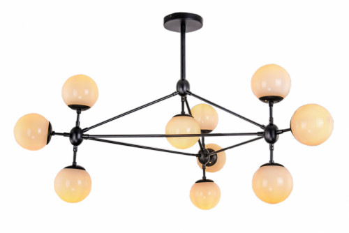 люстра modo 10 black+white черная, белые плафоны в Братске