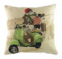 подушка с картинкой scooter dogs green в Братске