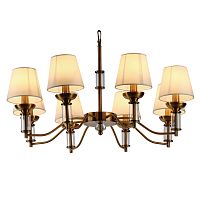 люстра walters 8 от delight collection прозрачная/бежевая/латунь в Братске