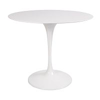 стол eero saarinen style tulip table mdf белый d90 глянцевый в Братске