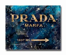постер prada mafia на синем в золотом a4 в Братске