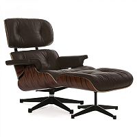 кресло eames style lounge chair палисандр коричневое в Братске