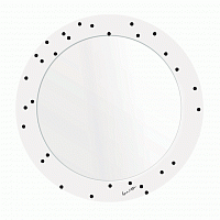 зеркало с рисунком белое круглое черные точки pois в Братске