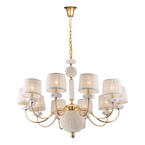 подвесная люстра crystal lux adagio sp10 белая в Братске