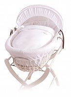 колыбель-переноска gift wicker moses basket белая, белое белье в Братске