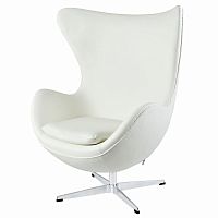 кресло egg chair by arne jacobsen белое в Братске