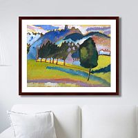 картина: landscape with rolling hills, 1910г. в Братске