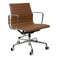 кресло eames style коричневая кожа в Братске