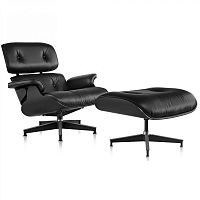 кресло eames style lounge chair черное в Братске