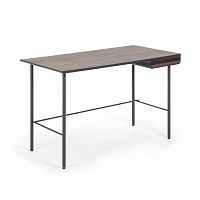 стол mahon desk ореховый шпон, mdf матовый графит в Братске