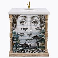 тумба с раковиной аквариум снег fornasetti в Братске