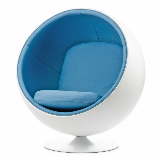 кресло ball chair бело-синее в Братске