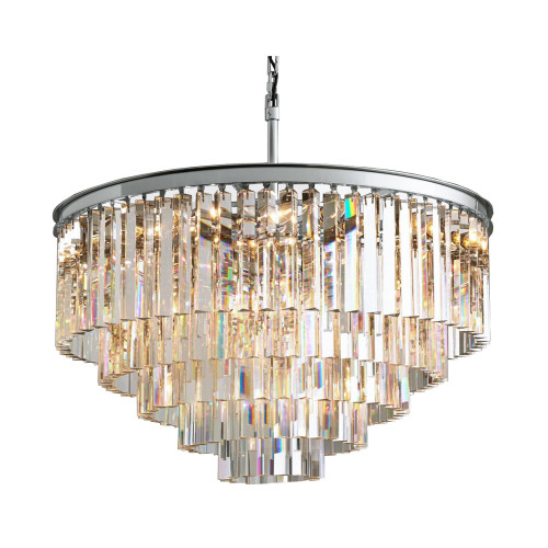 люстра odeon 5 rings chrome серая, прозрачное стекло в Братске