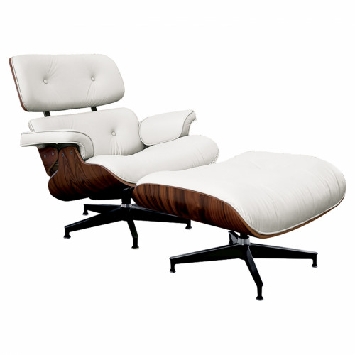 кресло lounge chair & ottoman белое в Братске