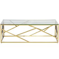 стол журнальный h-bridge gold 120*60*40см золотой в Братске