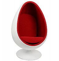 кресло ovalia egg style chair красное в Братске