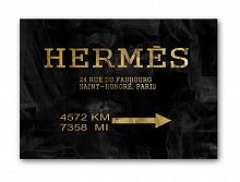 постер hermes без рамки, черный, а4 в Братске
