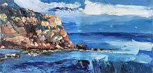картина маслом утес у моря в Братске