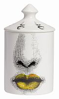 подсвечник белый с крышкой пьеро форназетти желтые губы bacio candle yellow, 33 см в Братске