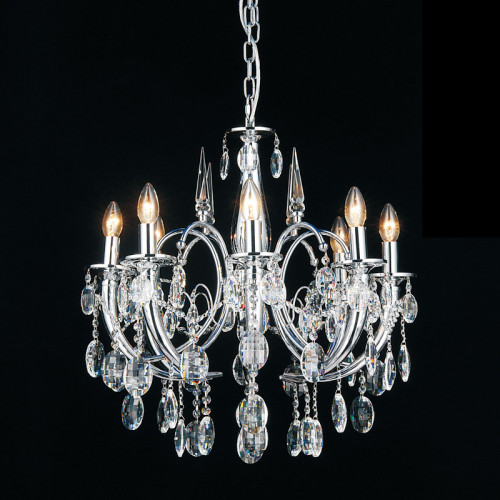 люстра md103908-8a от illuminati прозрачная/ хром в Братске