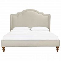 кровать двуспальная 160х200 бежевая cassis upholstered в Братске