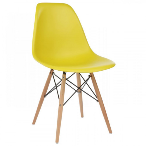 стул деревянный eames pc-015 yellow в Братске