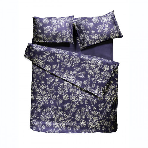 комплект постельного белья decoflux сатин евро peony indigo в Братске