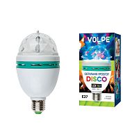 светодиодный светильник-проектор (09839) volpe disko uli-q301 03w/rgb/e27 white в Братске