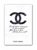 постер drink champagne. coco chanel а3 в Братске