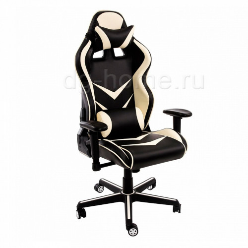 кресло компьютерное racer черное-бежевое в Братске