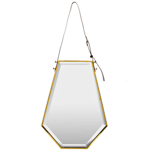 зеркало на ремне золотое шестиугольное 50х67 см в Братске