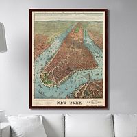 картина: antique map of new york city, 1879г. в Братске