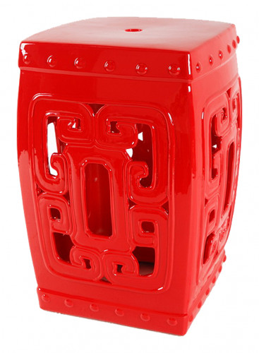 керамический столик-табурет oriental stool red в Братске