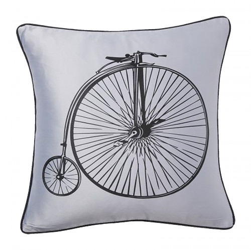 подушка с ретро-велосипедом retro bicycle grey в Братске