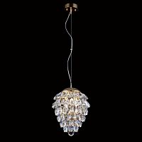 подвесной светильник crystal lux charme sp3+3 led gold/transparent в Братске