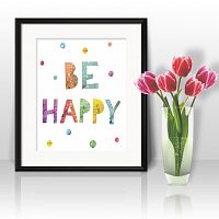 постер be happy а4 в Братске