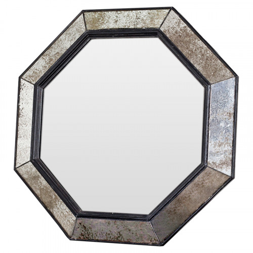 зеркало венецианское восьмиугольное черное в состаренной раме black swan в Братске