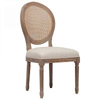 стул vintage french round cane back кремовый лён в Братске