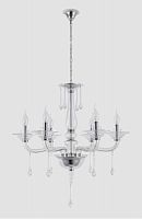 подвесная люстра crystal lux monica sp6 chrome/transparent в Братске