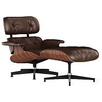 кресло lounge chair & ottoman коричневое в Братске