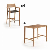 комплект мебели: стол и 4 стула pack 614 cybille от la forma (ex julia grup) в Братске