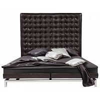 кровать двуспальная 180х200 коричневая из экокожи boss bed в Братске